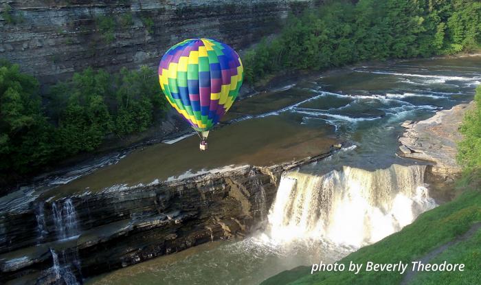 Letchworth State Park Balloon Over Falls - Beverly Theodore